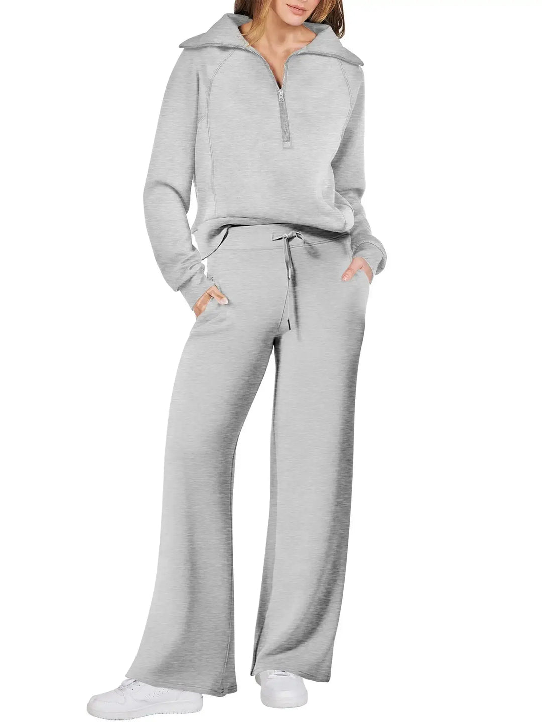 Mocha Luxe Wide-Leg Lounge Set Jasmine's Boutique Australia