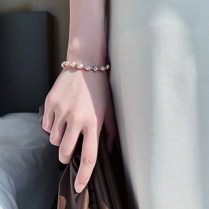 Pink Pearls in Gold Bracelet Jasmine's Boutique Australia