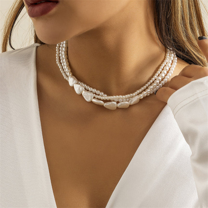 Pearl and White Stones Pendant in Gold Jasmine's Boutique Australia