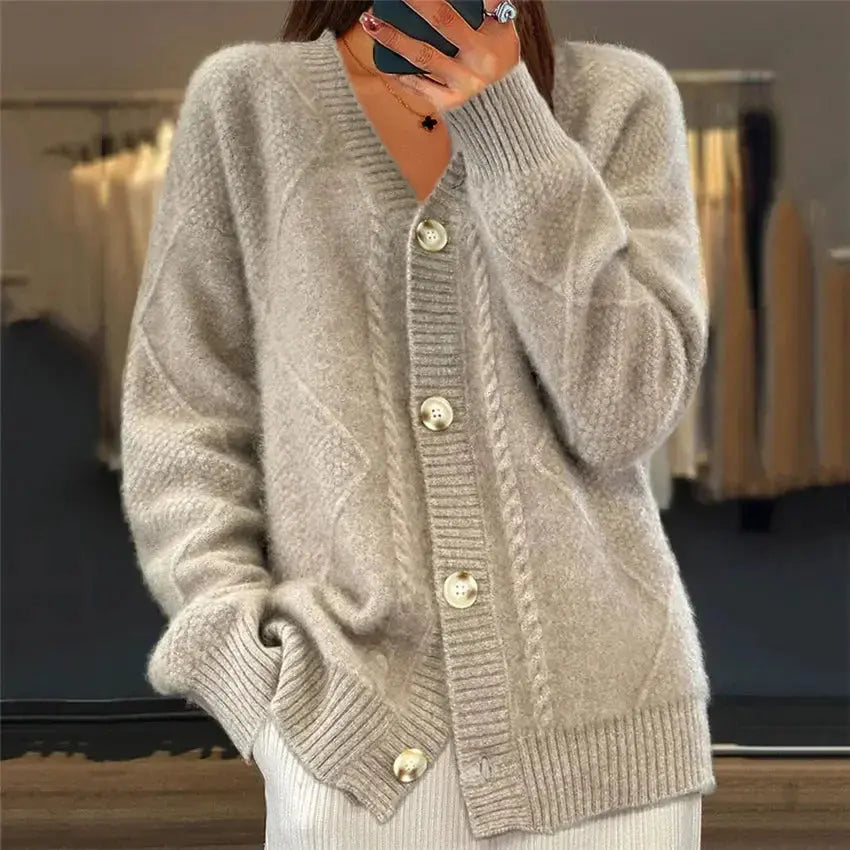 Soft Blush Oversized Knit Cardigan Jasmine's Boutique Australia