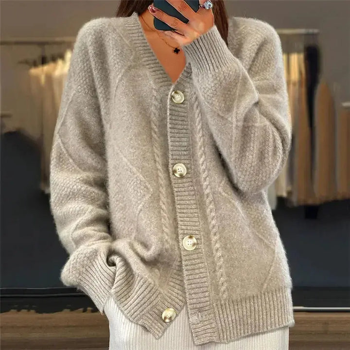 Soft Blush Oversized Knit Cardigan Jasmine's Boutique Australia