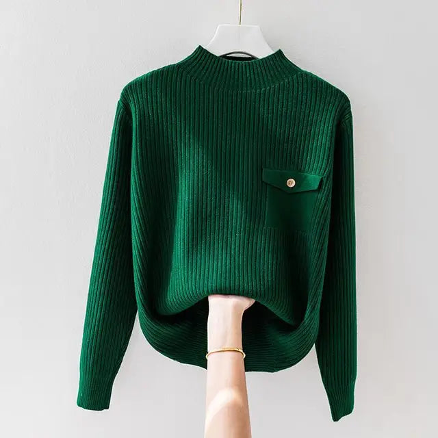 Elegant Knitted Turtleneck Liora Lane Boutique