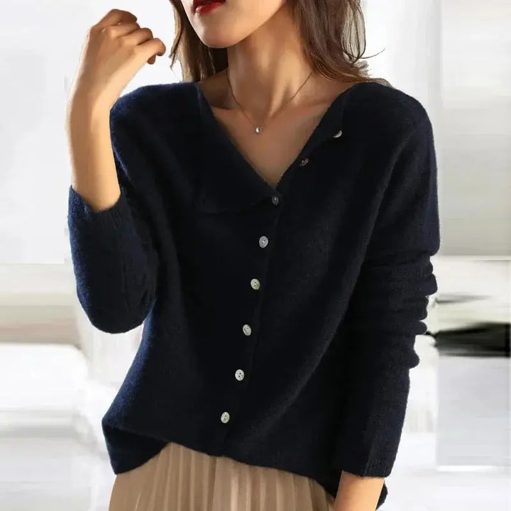 Blush Elegance Asymmetric Button Sweater Jasmine's Boutique Australia