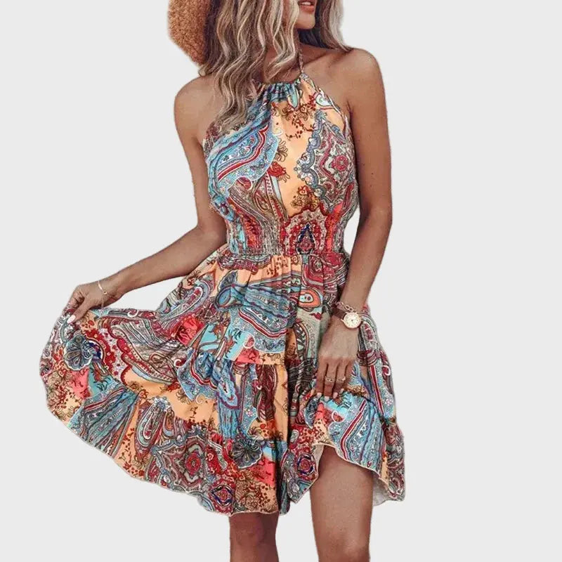 Halter Floral Summer Dress Jasmine's Boutique Australia