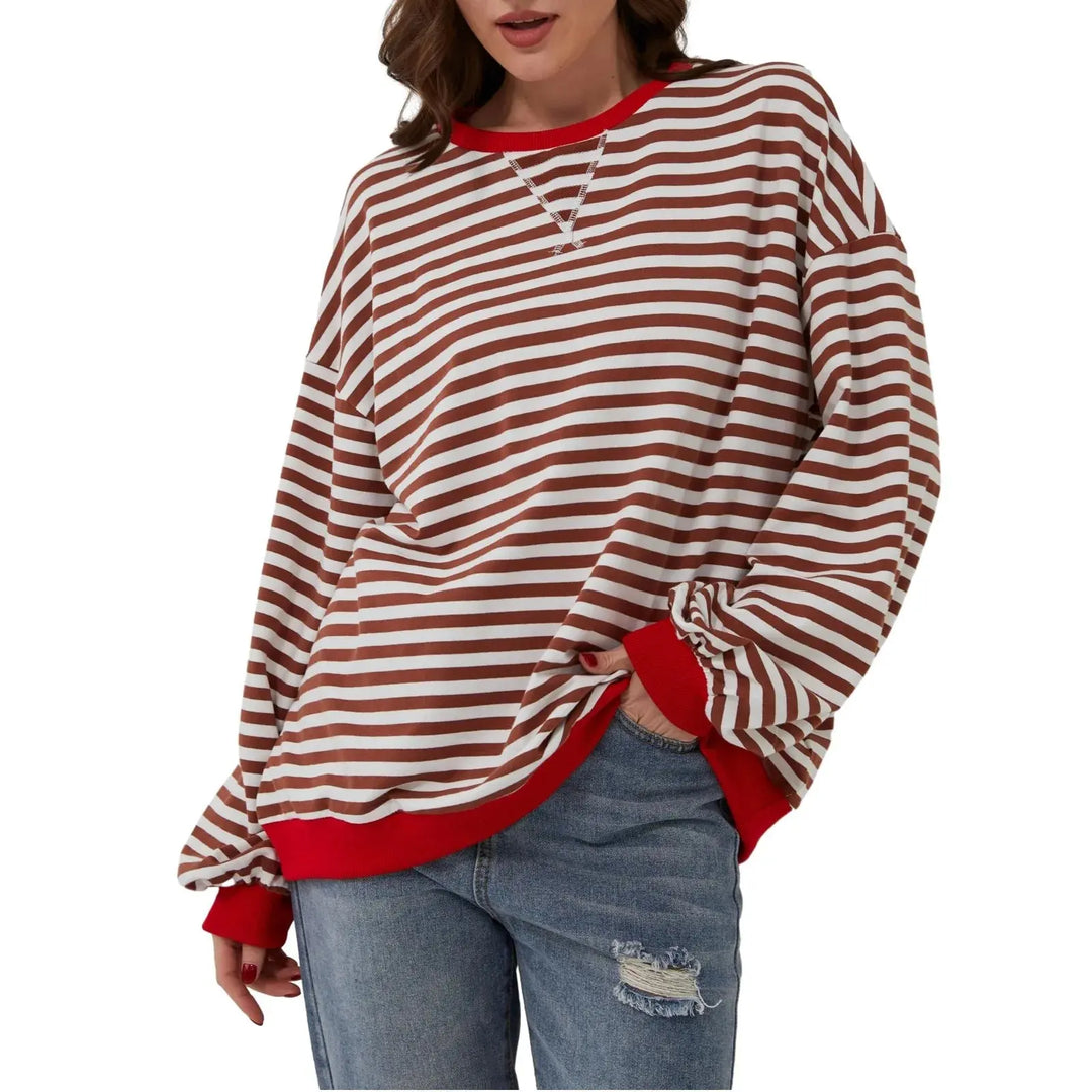 Striped Relaxed Fit Sweatshirt Jasmine's Boutique Australia