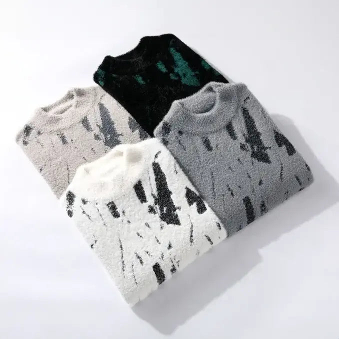 Monochrome Brushstroke Sweater Jasmine's Boutique Australia