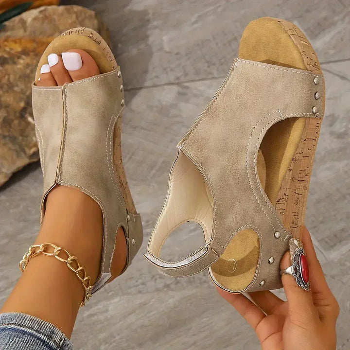 Rustic Edge Wedge Sandals Jasmine's Boutique Australia