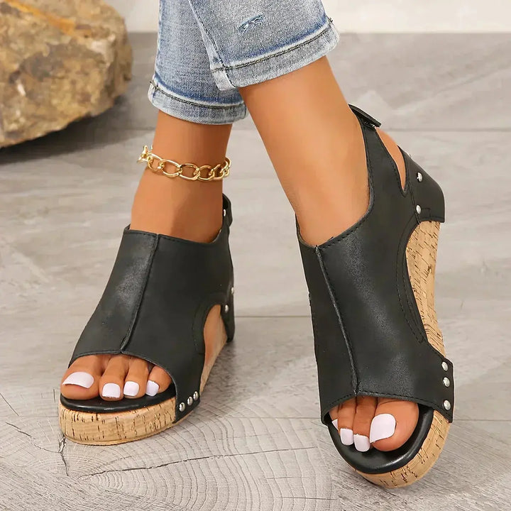 Rustic Edge Wedge Sandals Jasmine's Boutique Australia