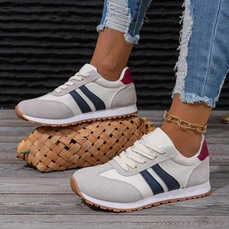 Retro Stripe Comfort Sneakers Jasmine's Boutique Australia