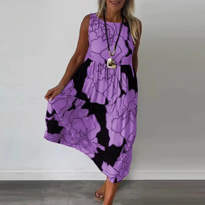 Flowing Abstract Bloom Maxi Dress Jasmine's Boutique Australia