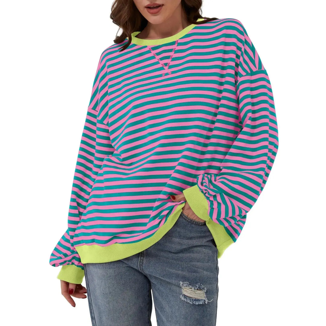 Striped Relaxed Fit Sweatshirt Jasmine's Boutique Australia