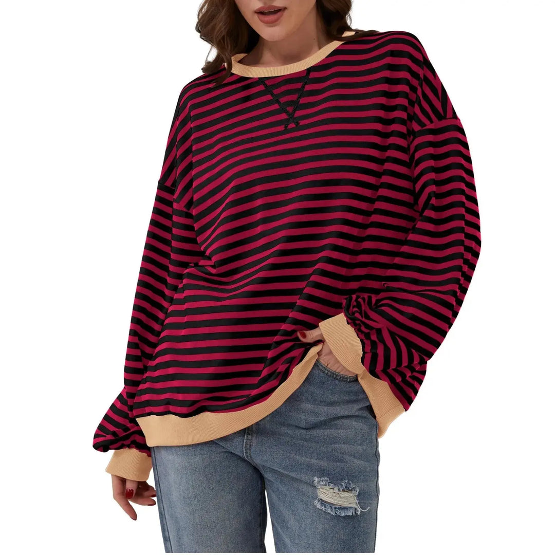 Striped Relaxed Fit Sweatshirt Jasmine's Boutique Australia