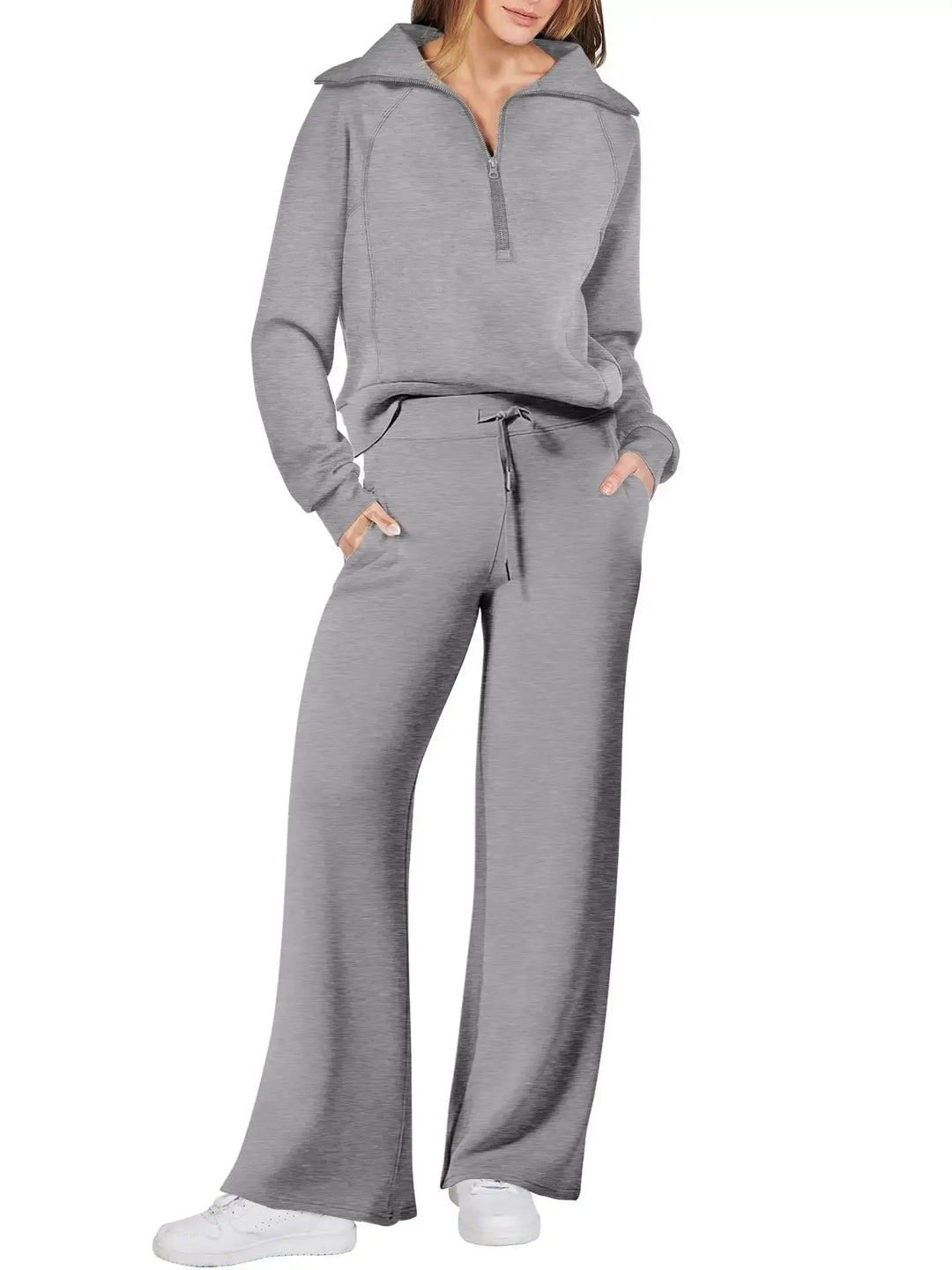 Mocha Luxe Wide-Leg Lounge Set Jasmine's Boutique Australia