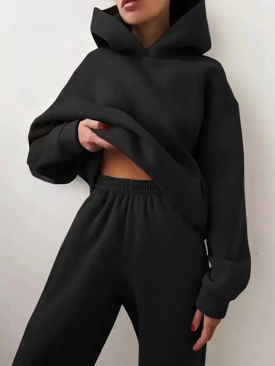 Cozy Fleece Hoodie & Jogger Set Jasmine's Boutique Australia