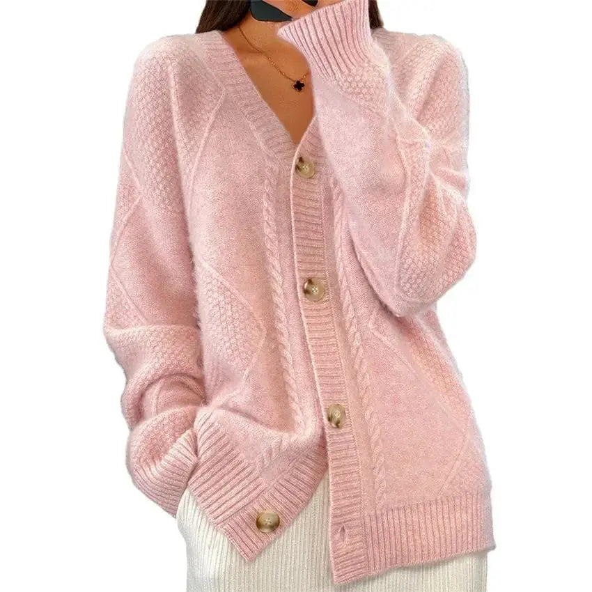 Soft Blush Oversized Knit Cardigan Jasmine's Boutique Australia