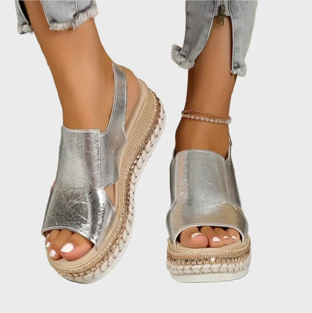 Aurelia Luxe Metallic Platform Sandals Jasmine's Boutique Australia
