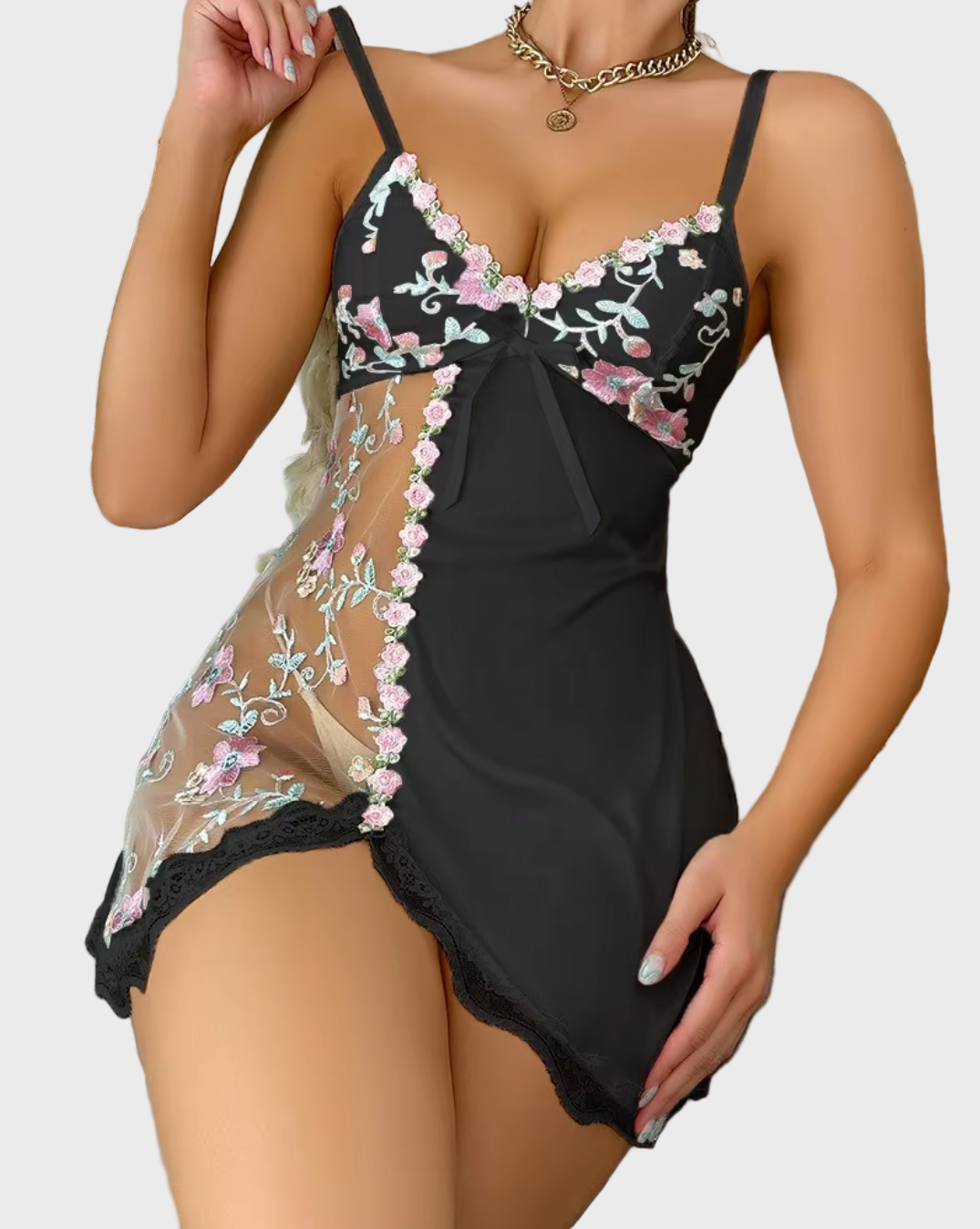 Blossom Whisper Satin Slip Jasmine's Boutique Australia