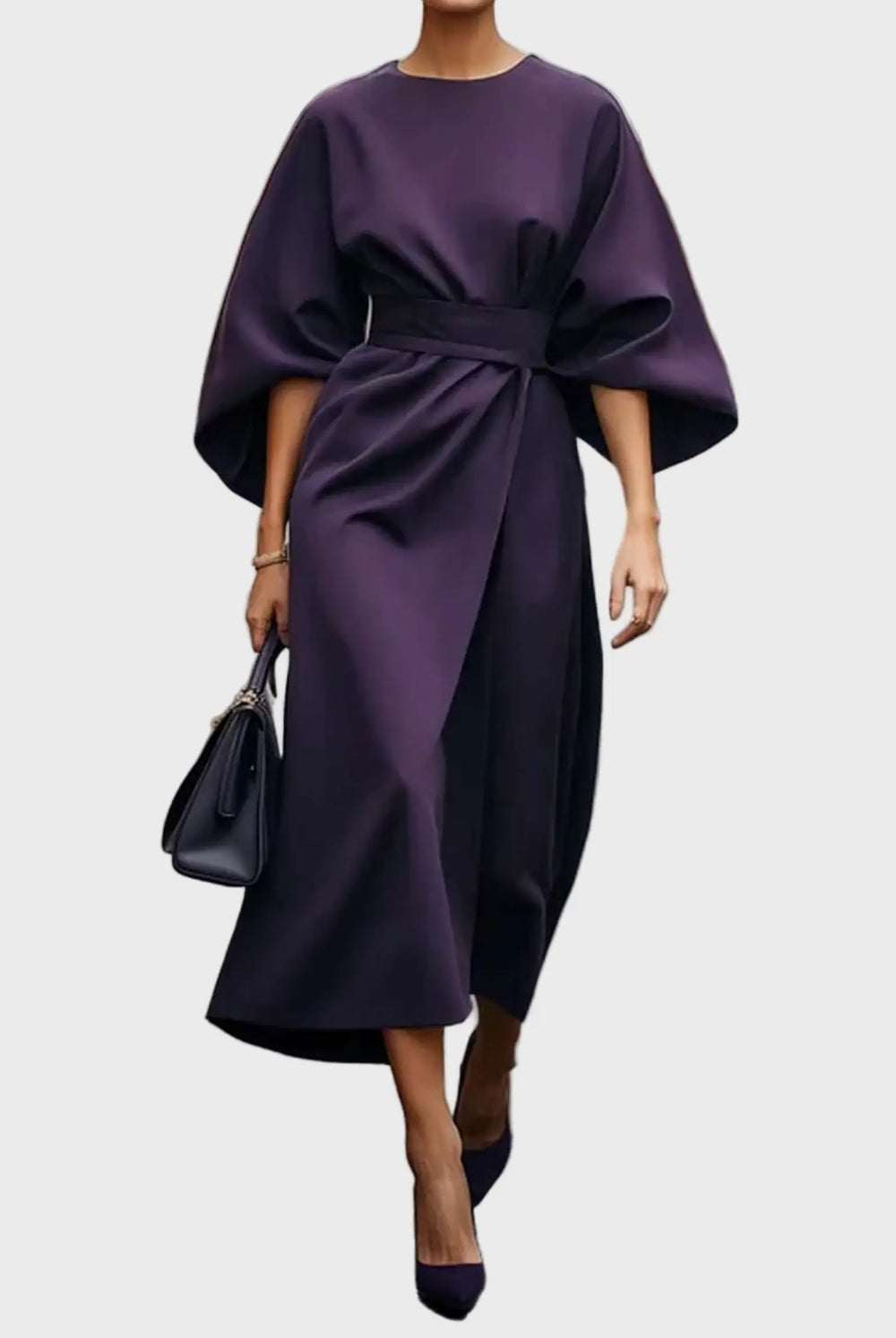 Midnight Elegance Kimono-Sleeve Dress Jasmine's Boutique Australia