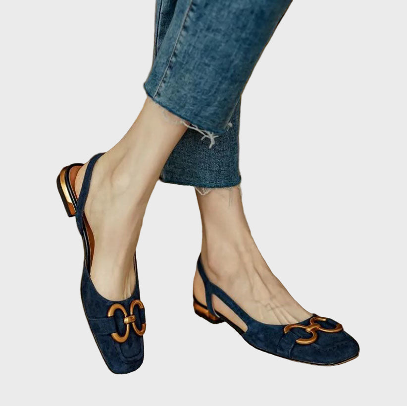 Midnight Elegance Slingback Flats Jasmine's Boutique Australia