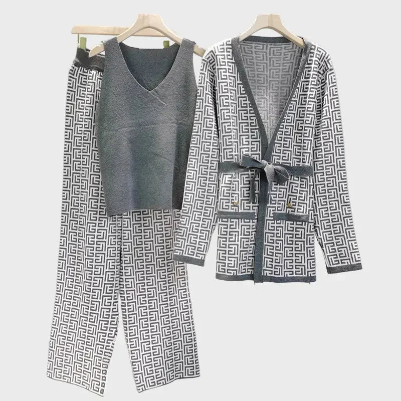 Maze Pattern Knit Set Jasmine's Boutique Australia