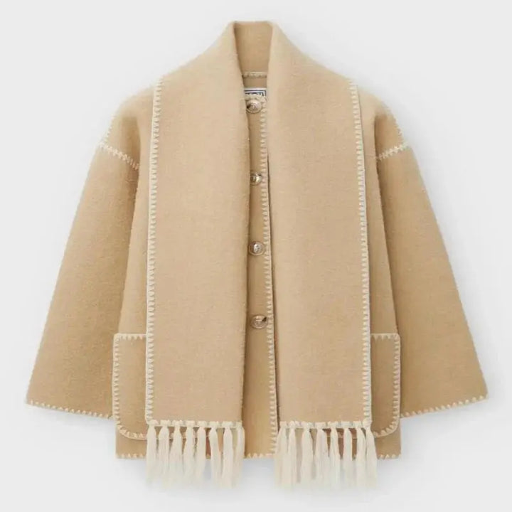 Midnight Stitch Wool Coat with Scarf Jasmine's Boutique Australia