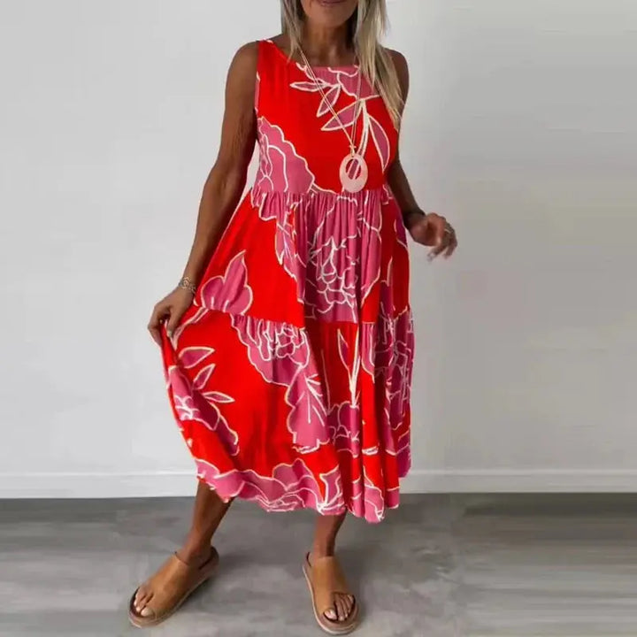 Flowing Abstract Bloom Maxi Dress Jasmine's Boutique Australia