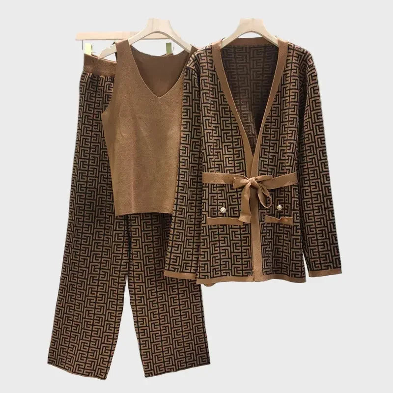 Maze Pattern Knit Set Jasmine's Boutique Australia