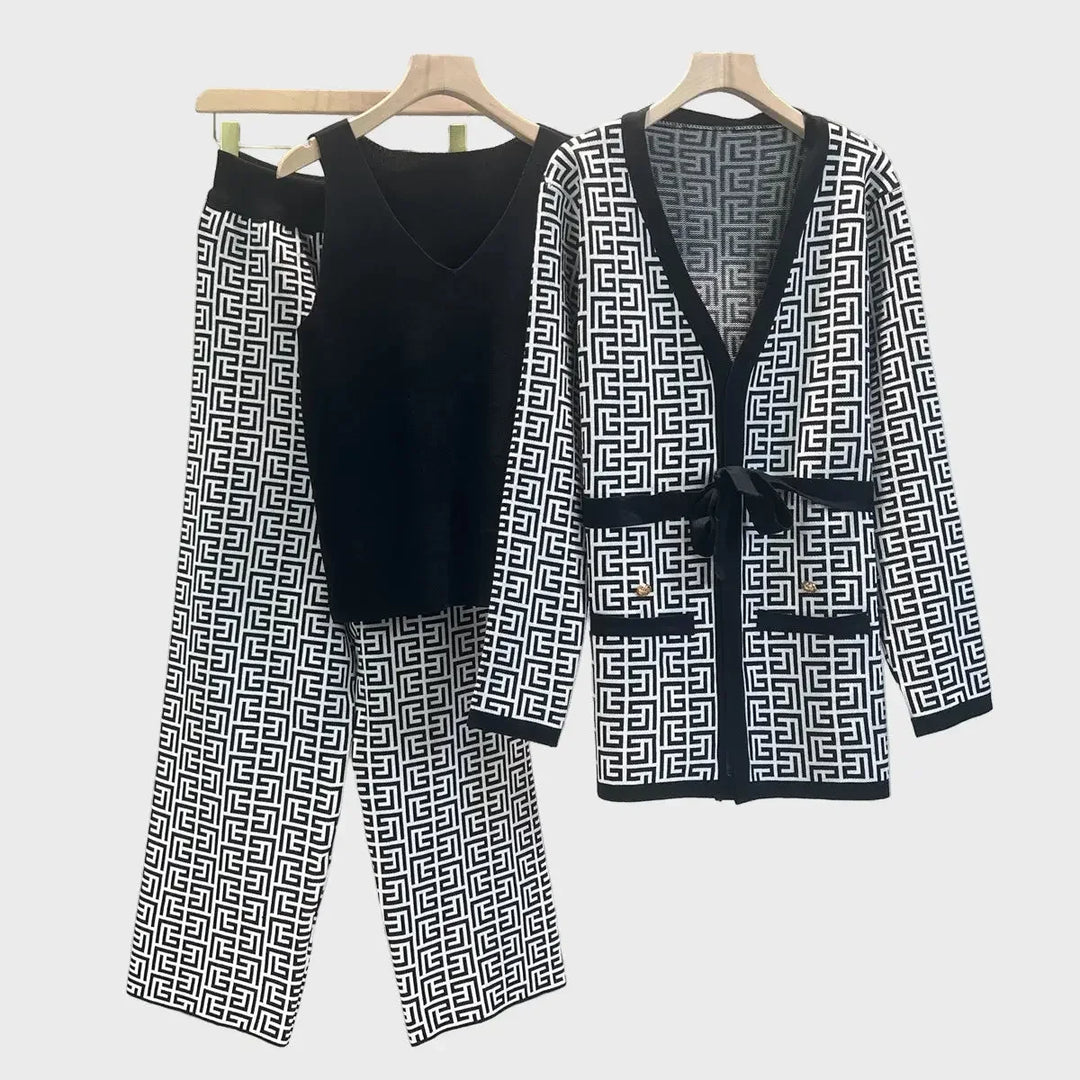 Maze Pattern Knit Set Jasmine's Boutique Australia