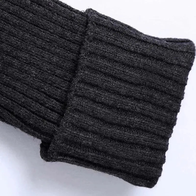 Midnight Ribbed Cropped Turtleneck Sweater Jasmine's Boutique Australia