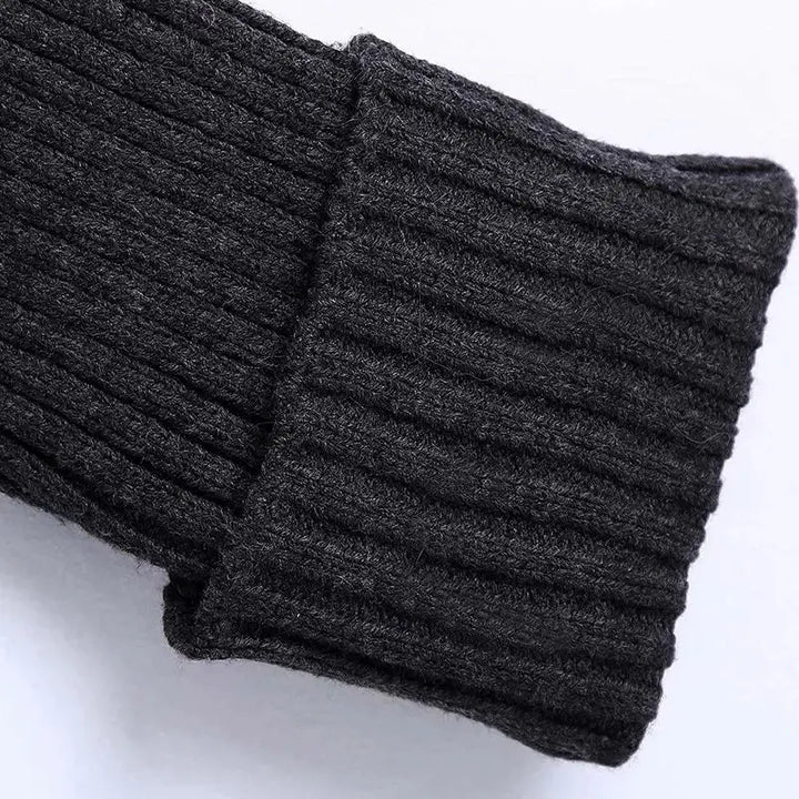 Midnight Ribbed Cropped Turtleneck Sweater Jasmine's Boutique Australia