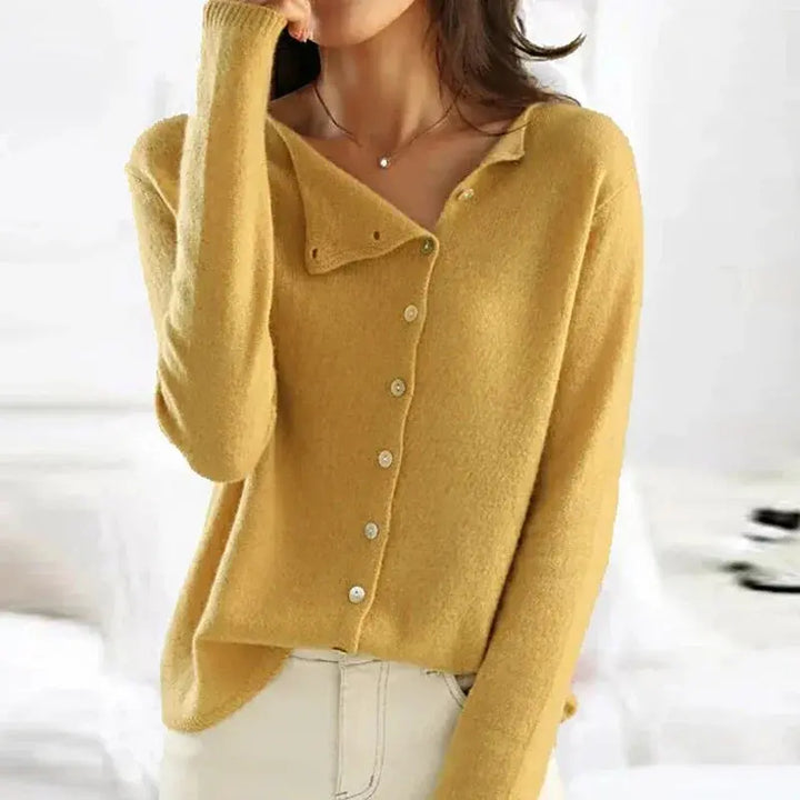 Blush Elegance Asymmetric Button Sweater Jasmine's Boutique Australia