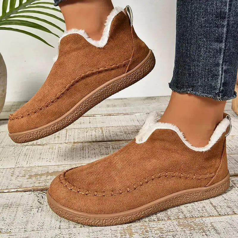 Cozy Faux Fur Lined Moccasin Sneakers Jasmine's Boutique Australia
