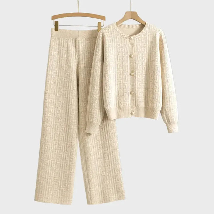 Beige Luxe Knit Set Jasmine's Boutique Australia