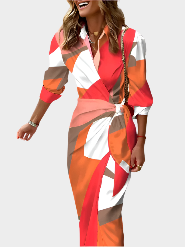 Midi Dress with Striped Design Jasmine's Boutique Australia