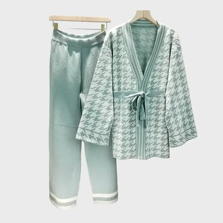 Houndstooth Knit Belted Set Jasmine's Boutique Australia