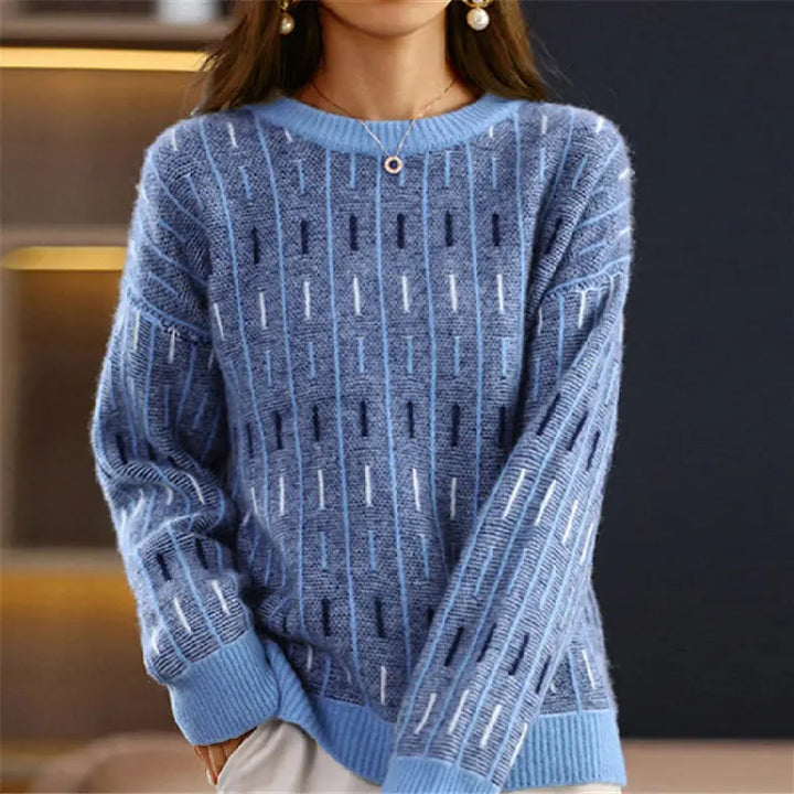 Retro Charm Color-Stripe Knit Sweater Jasmine's Boutique Australia