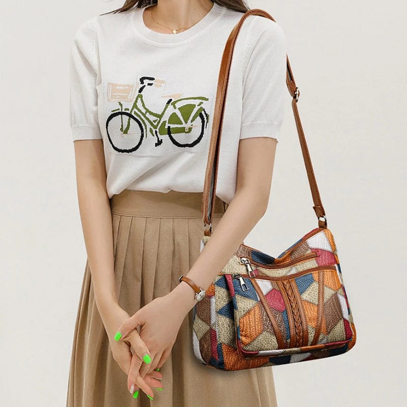 Solara Mosaic Leather Handbag Jasmine's Boutique Australia