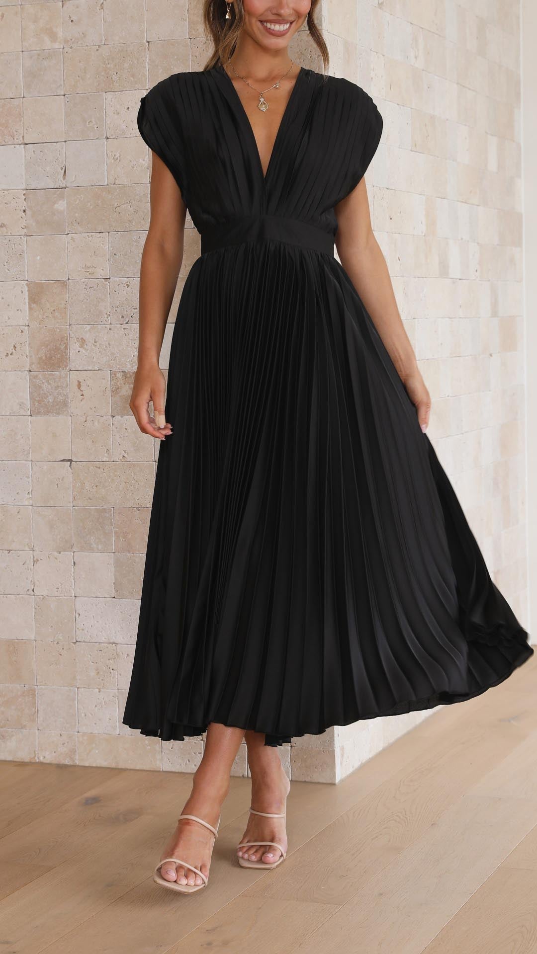 Alexis - Elegant Pleated Dress Jasmine's Boutique Australia