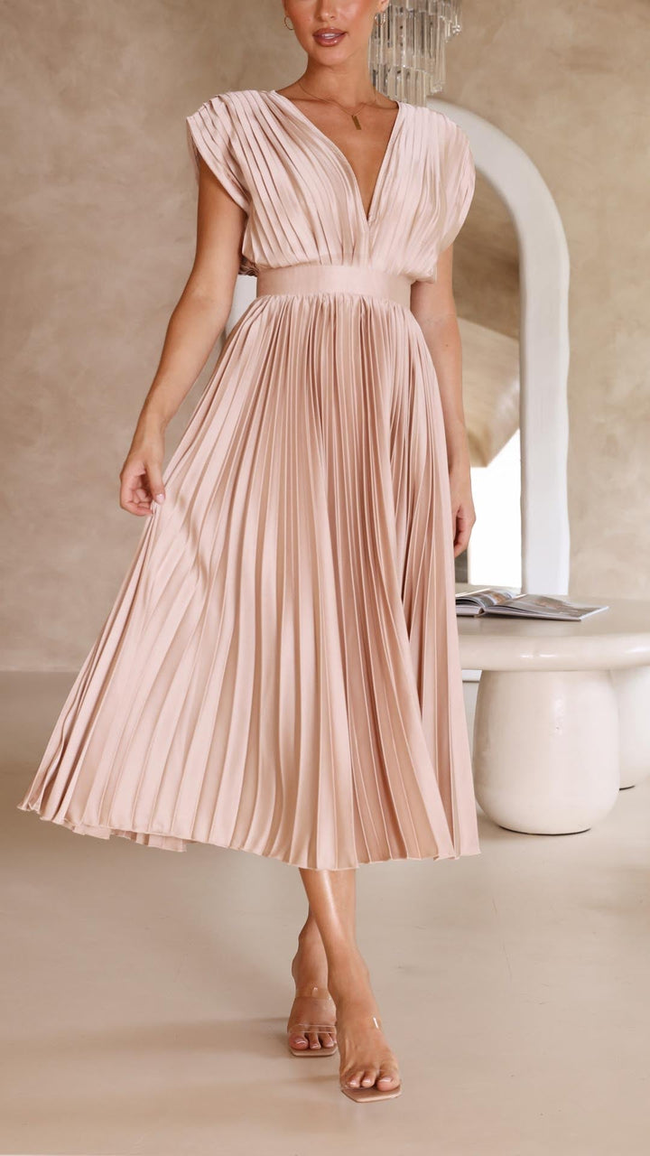 Alexis - Elegant Pleated Dress Jasmine's Boutique Australia