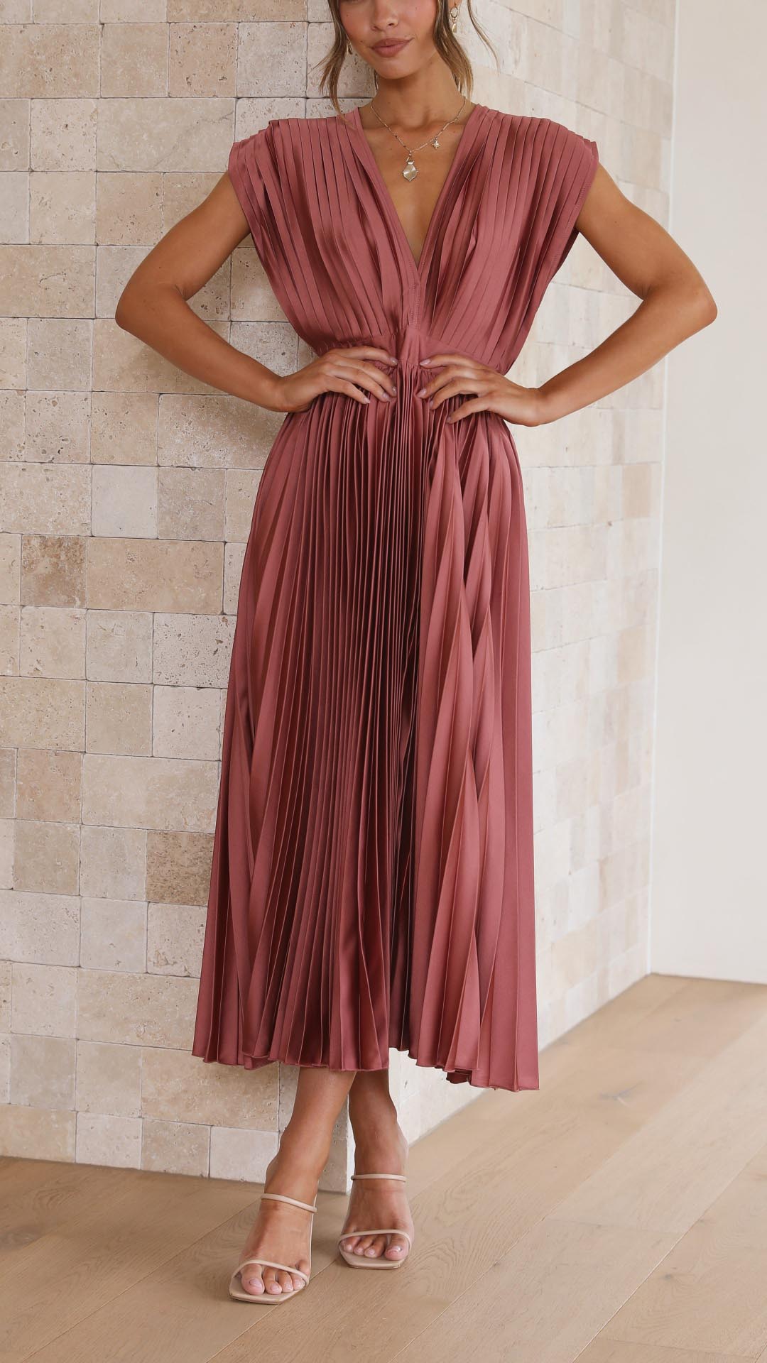 Alexis - Elegant Pleated Dress Jasmine's Boutique Australia