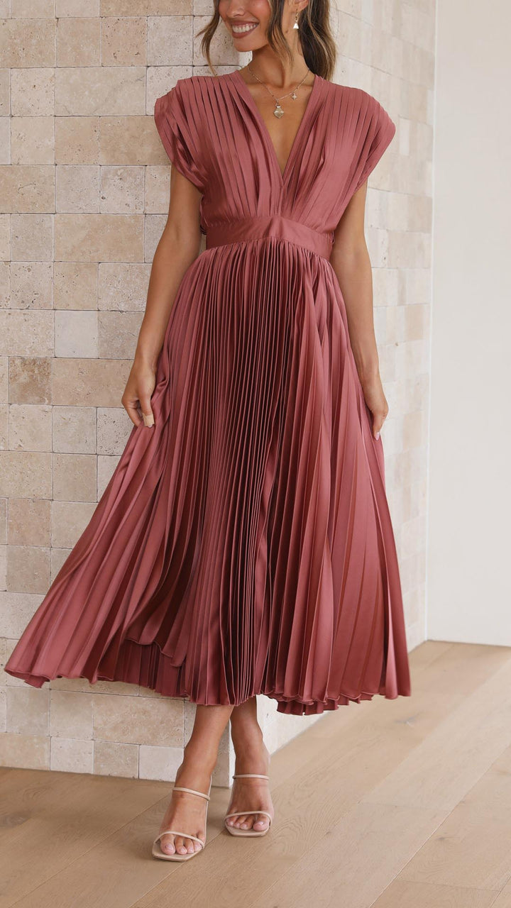 Alexis - Elegant Pleated Dress Jasmine's Boutique Australia