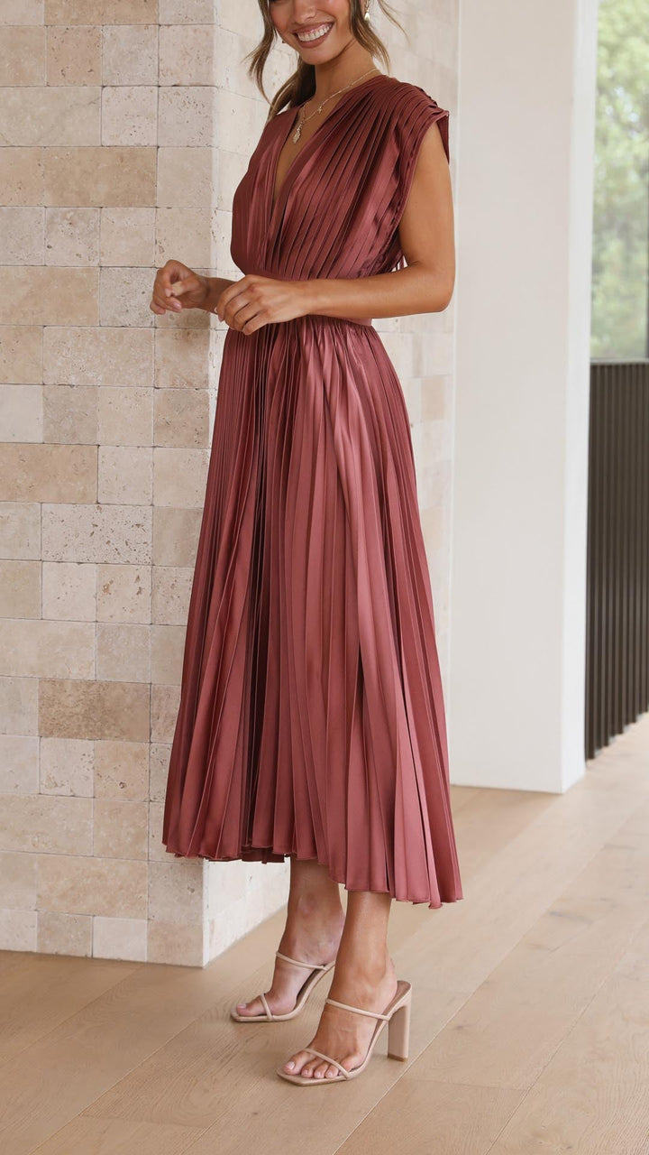 Alexis - Elegant Pleated Dress Jasmine's Boutique Australia