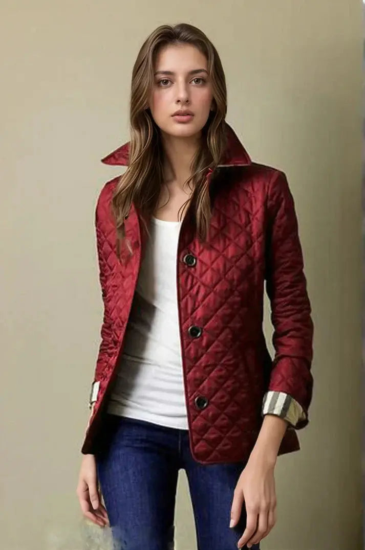 Quilted Beige Button-Up Jacket Jasmine's Boutique Australia