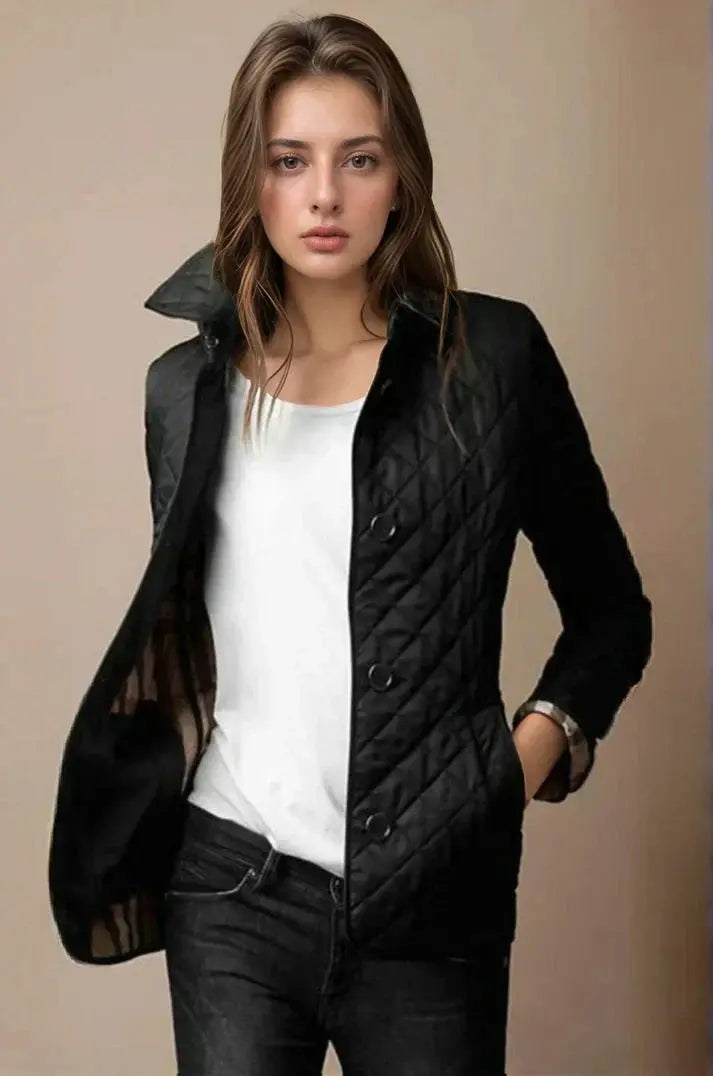 Quilted Beige Button-Up Jacket Jasmine's Boutique Australia