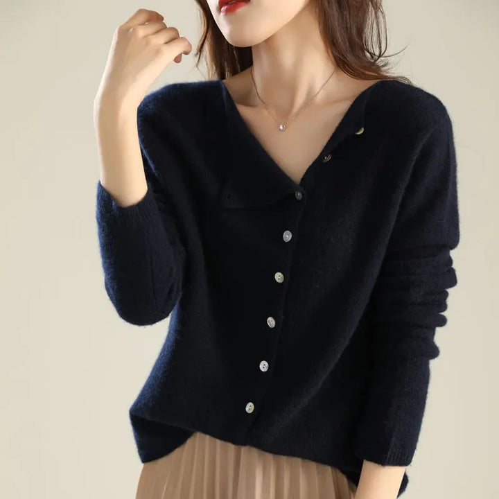 Soft Blush Asymmetrical Button Cardigan Jasmine's Boutique Australia