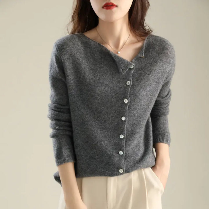 Soft Blush Asymmetrical Button Cardigan Jasmine's Boutique Australia