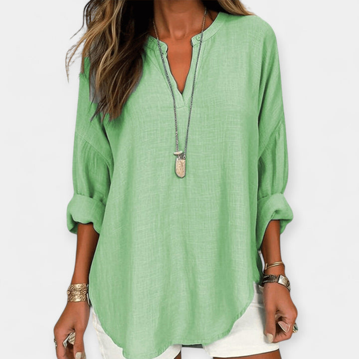 Linen Beach Blouse Jasmine's Boutique Australia