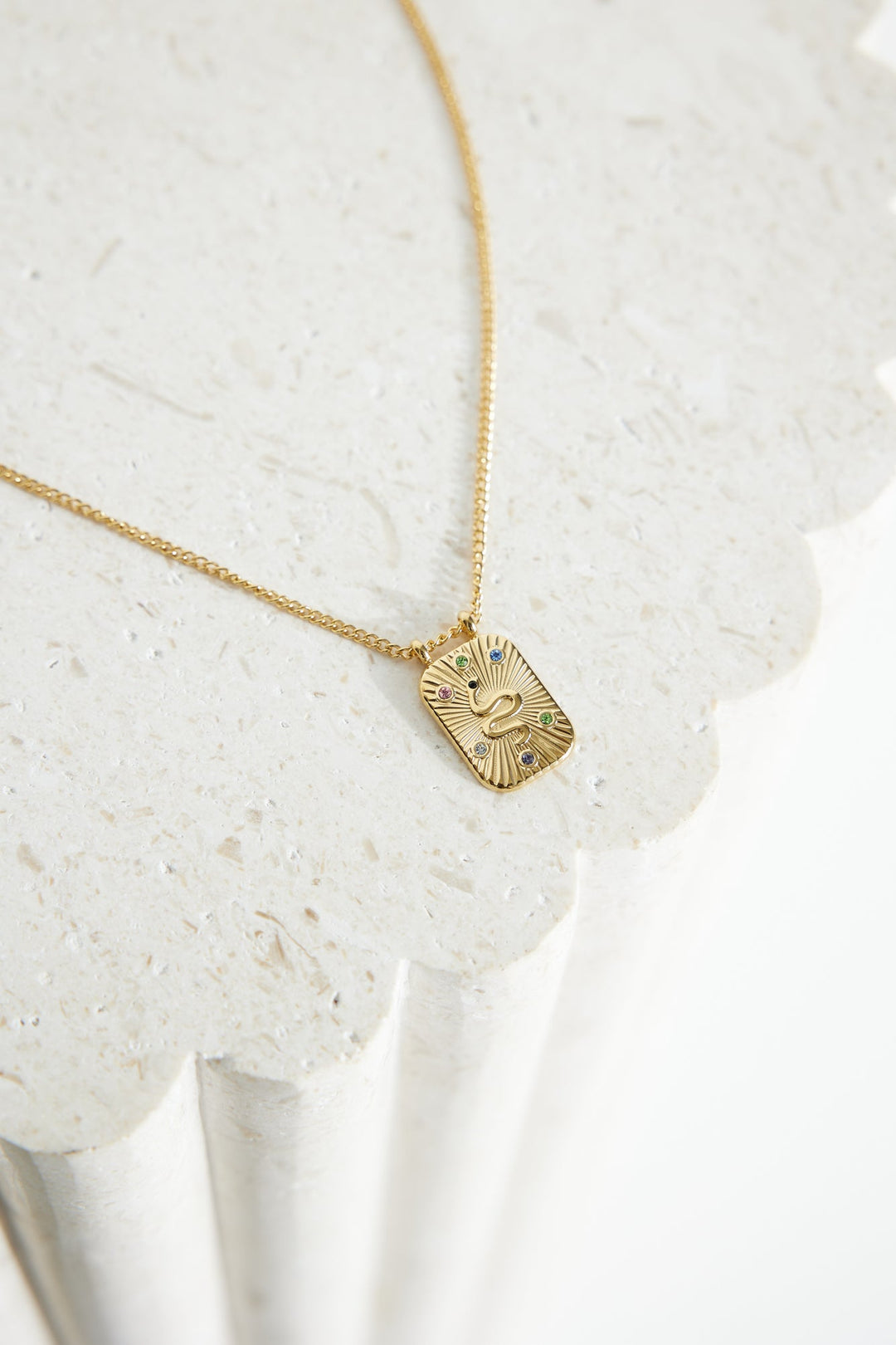 18 Karat Necklace with Shiny Gold Snake Jasmine's Boutique Australia