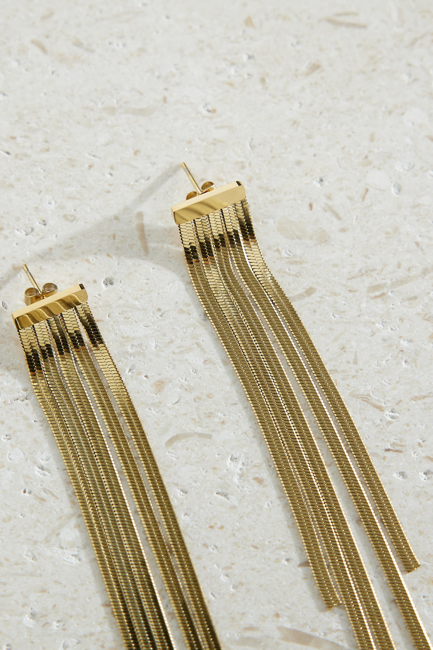 18 Karat Gold Plated Glam Time Earrings Jasmine's Boutique Australia