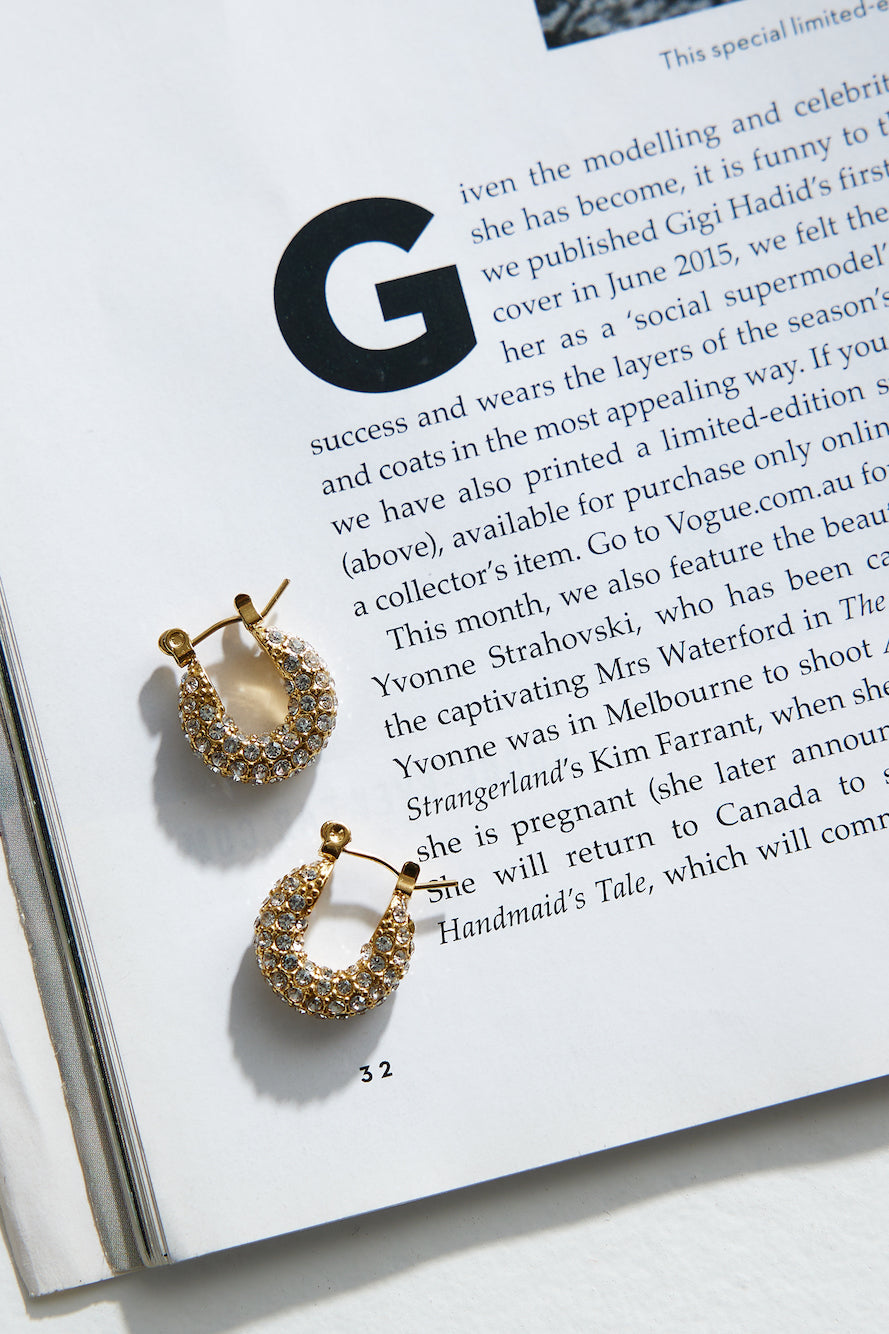 18 Karat Gold Plated Be My Treasure Earrings Jasmine's Boutique Australia
